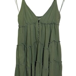 Aeropostale Olive Button-Front Dress